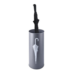 Household Simple Iron Round Umbrella Stand Moisture Storage Bucket Umbrella Receiving Rack For Home Hallway Entryway Office