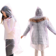 Load image into Gallery viewer, 1 pcs Disposable Raincoat Adult Emergency Waterproof Hood Poncho Travel Camping Must Rain Coat Unisex Random Color
