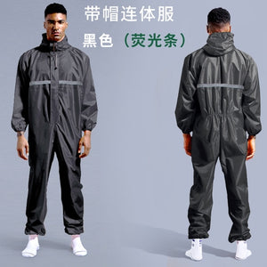Raincoat /Conjoined Men Raincoat/overalls Men and Women Fission Rain Suit Rain Coat Hooded Womens Raincoat